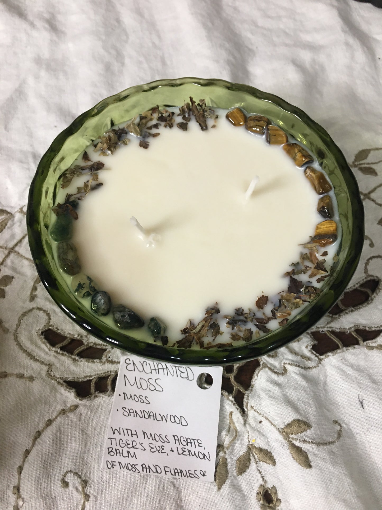 “enchanted moss” candle