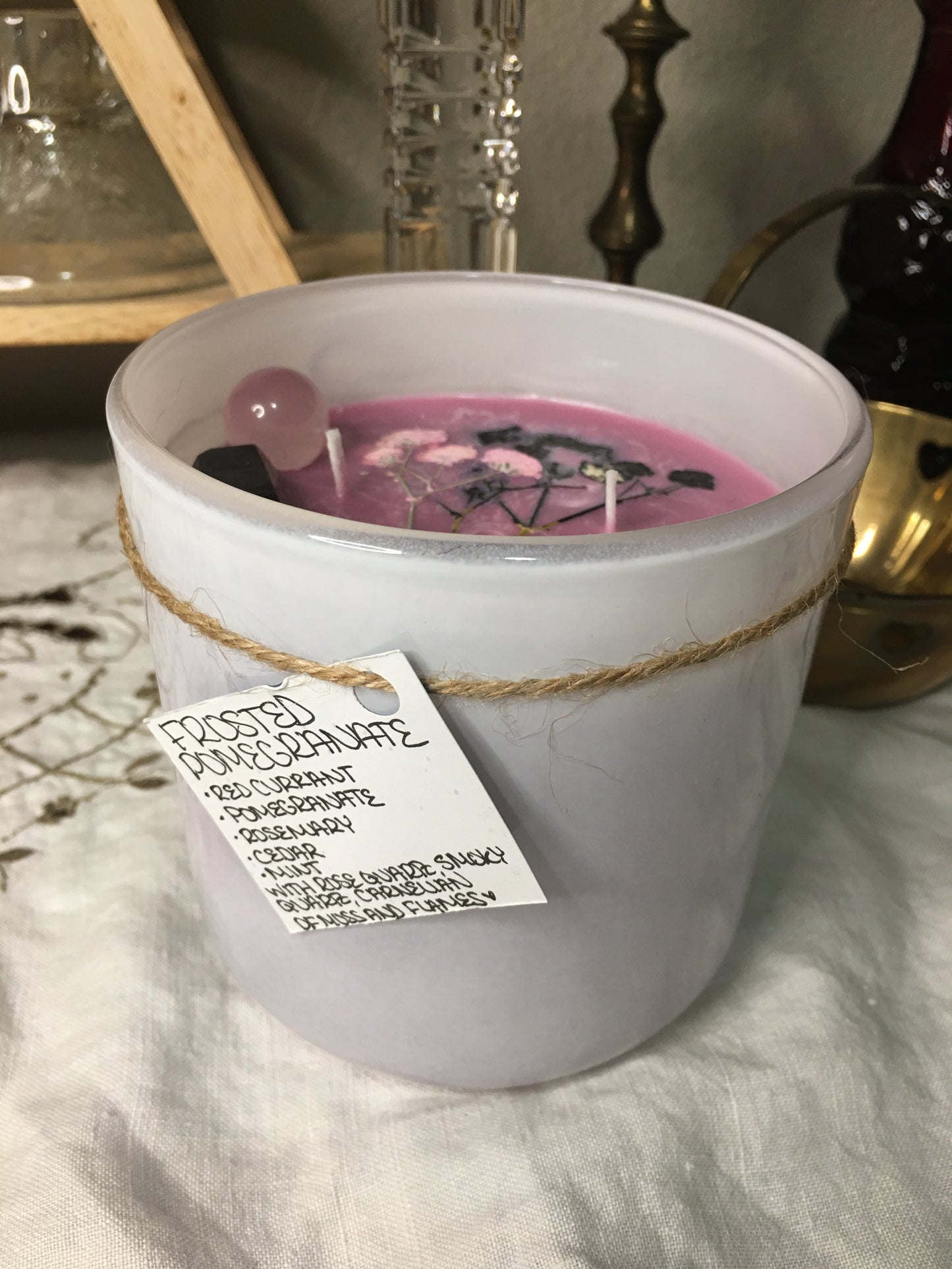 “frosted pomegranate” candle