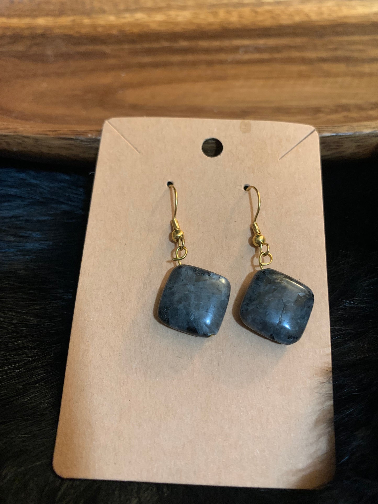 Larvakite Earrings