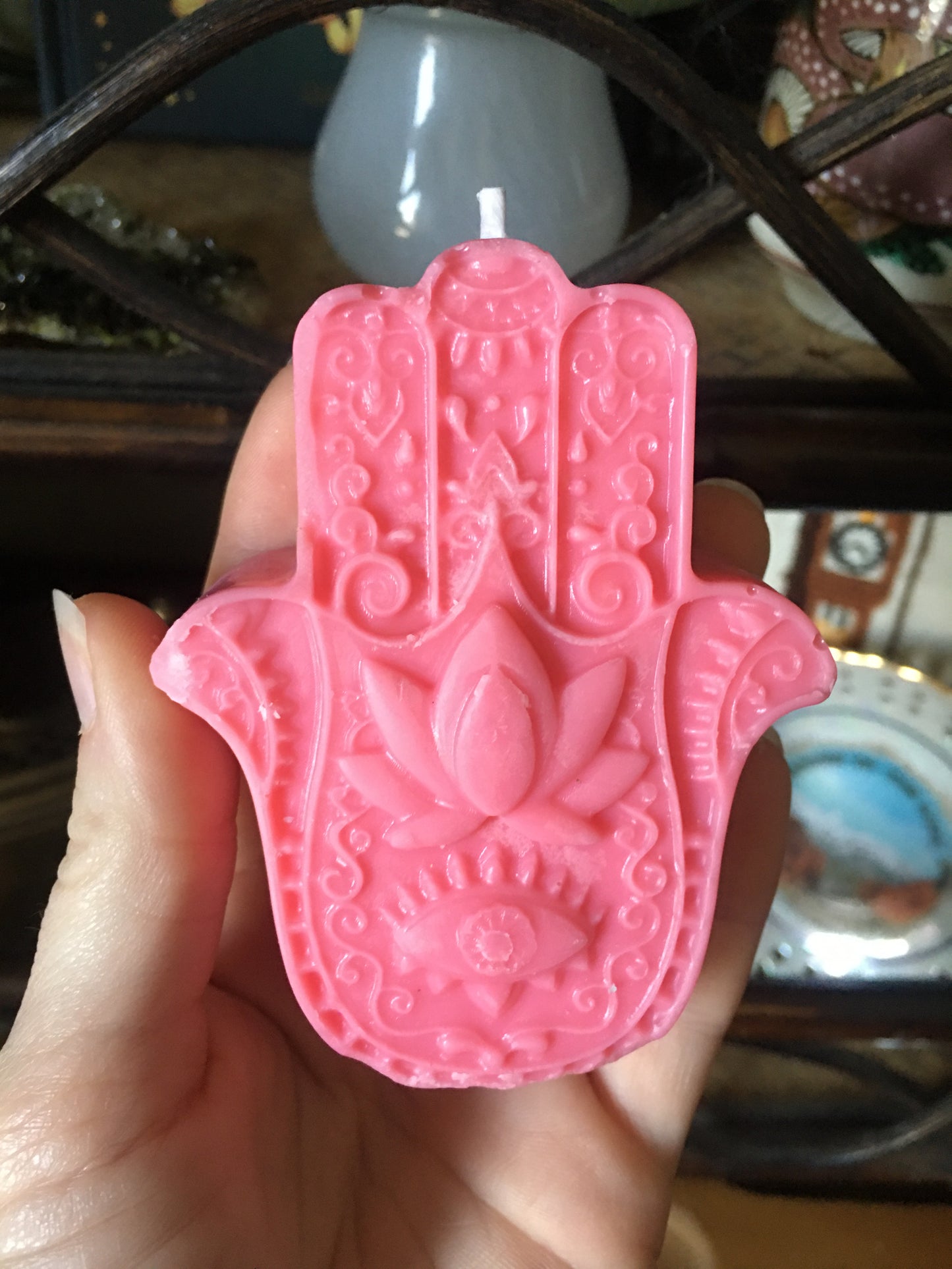 intention hamsa hand candles