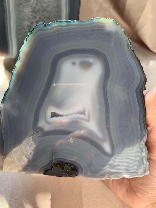 large agate cut base