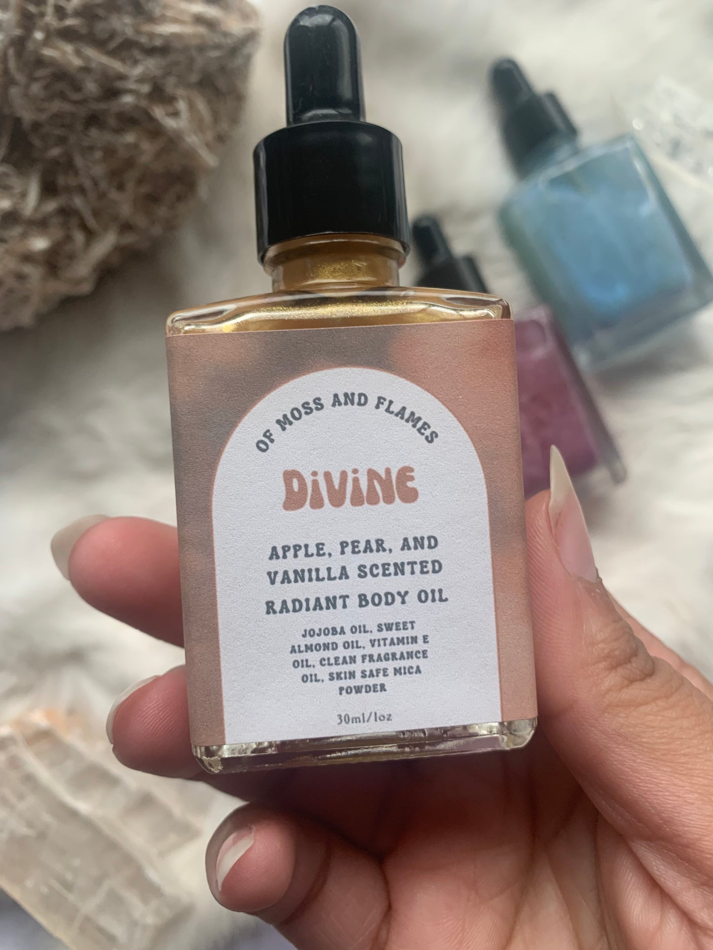 shimmering body oil