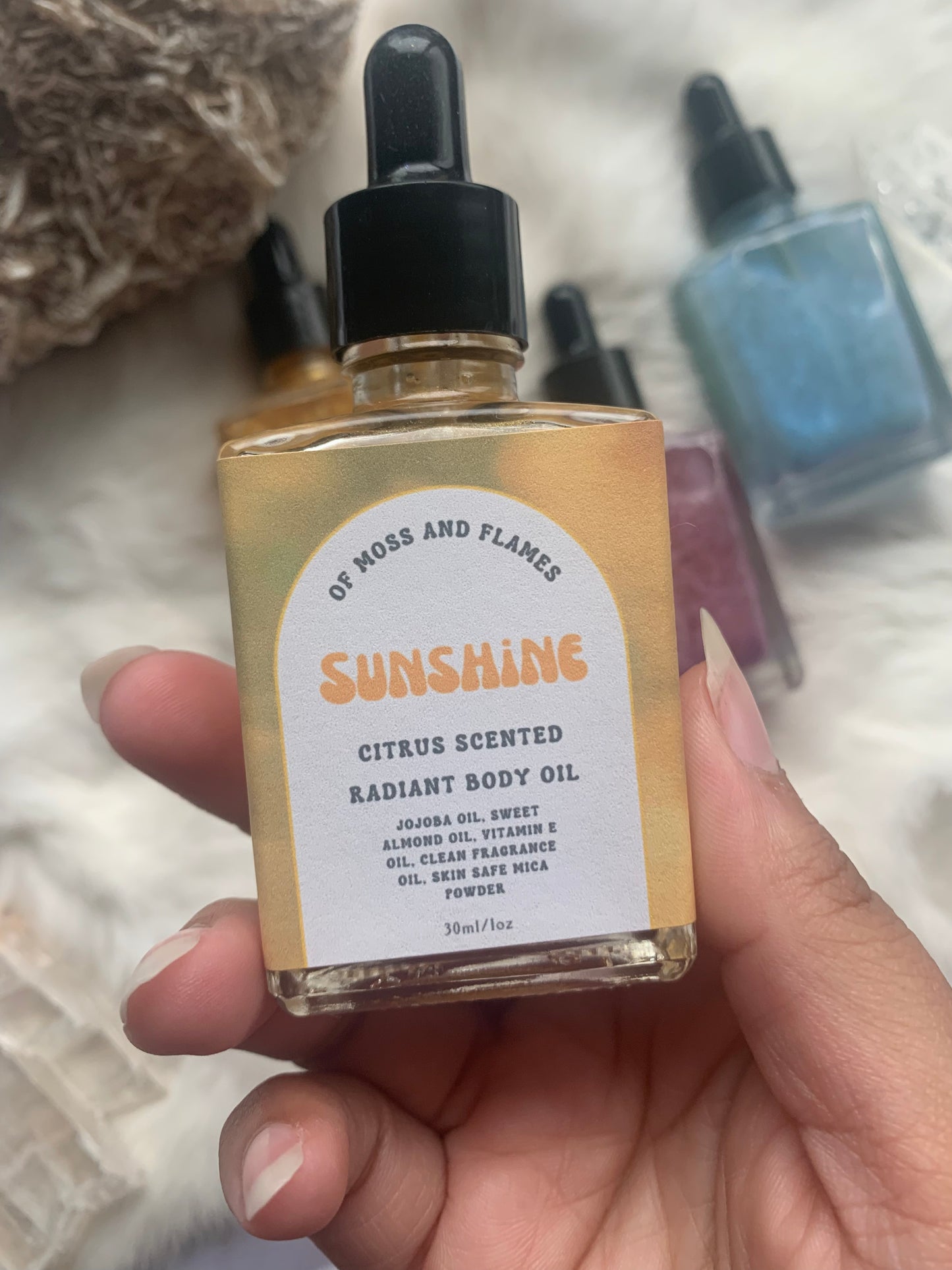 shimmering body oil