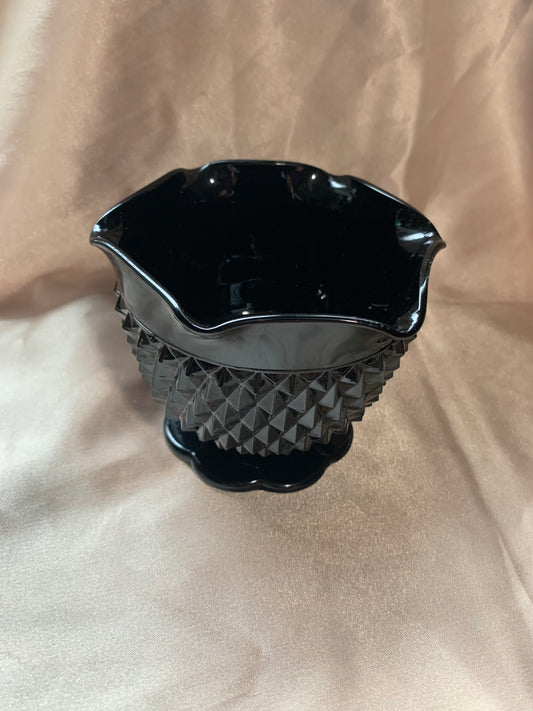 black vintage candle holder