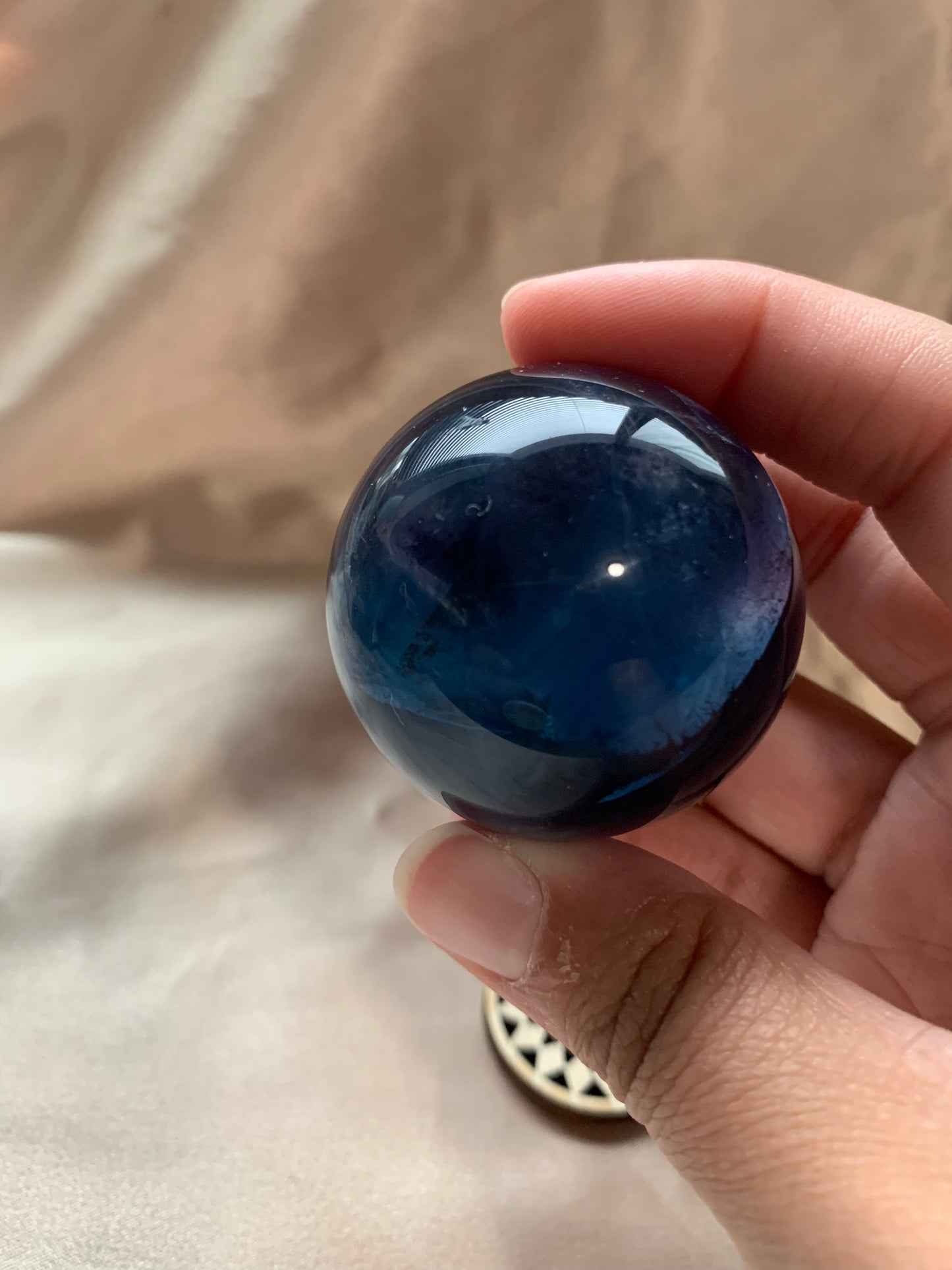 blue fluorite sphere