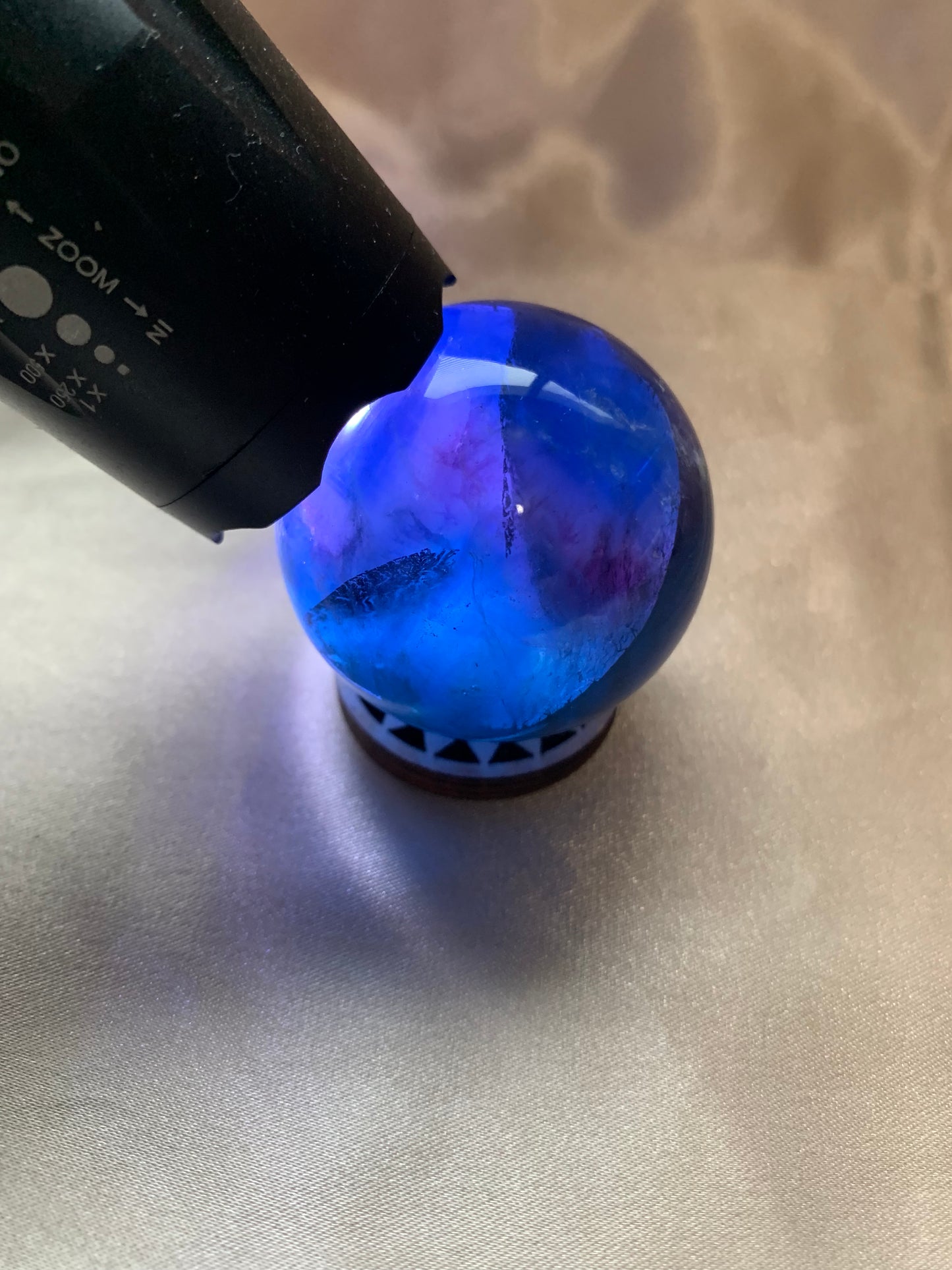 blue fluorite sphere