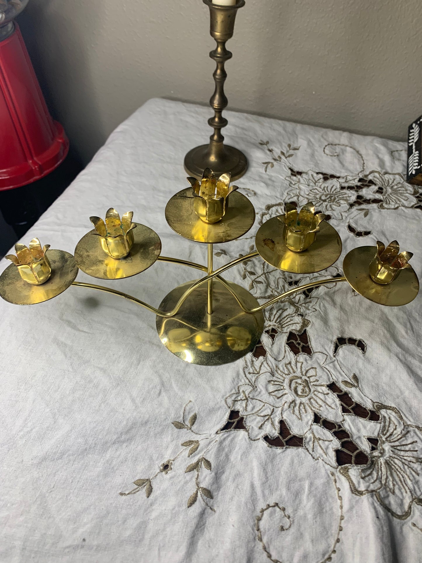 brass candle holders