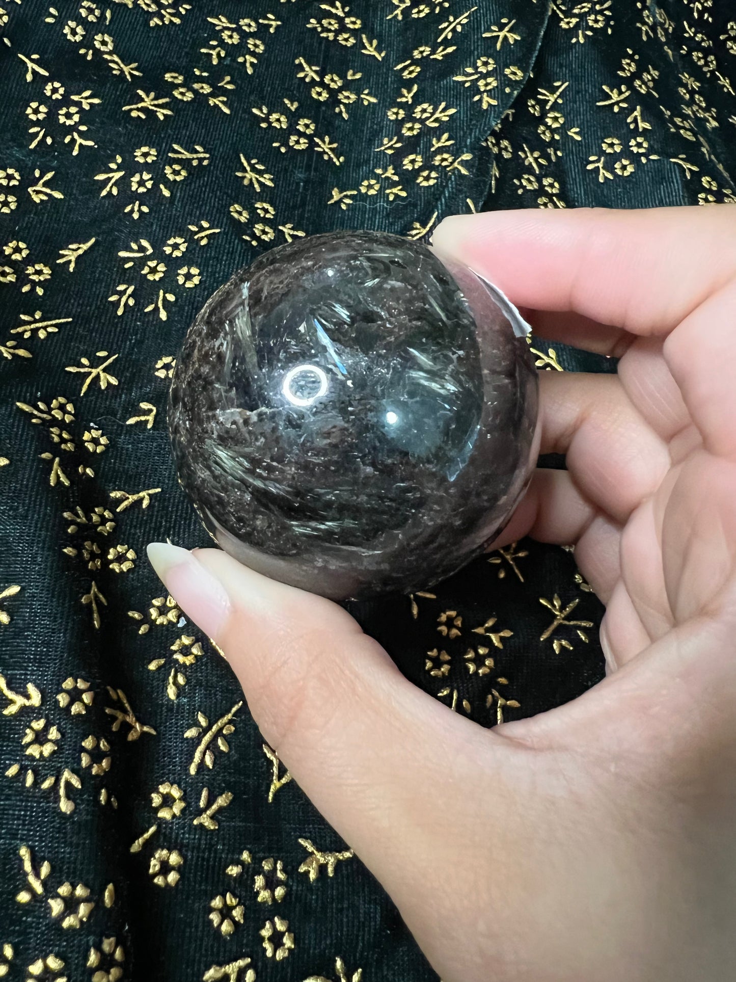 arfvedsonite and garnet spheres