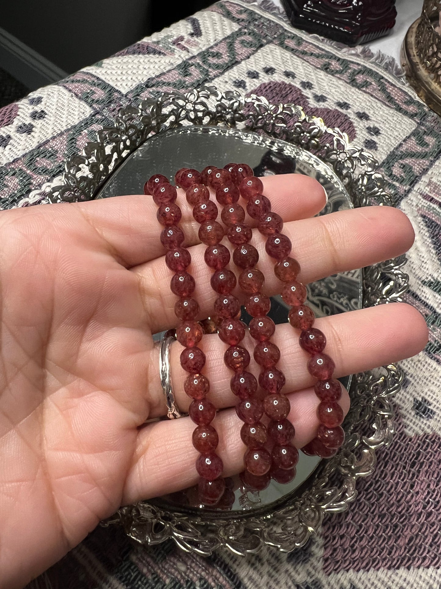 strawberry quartz bracelets