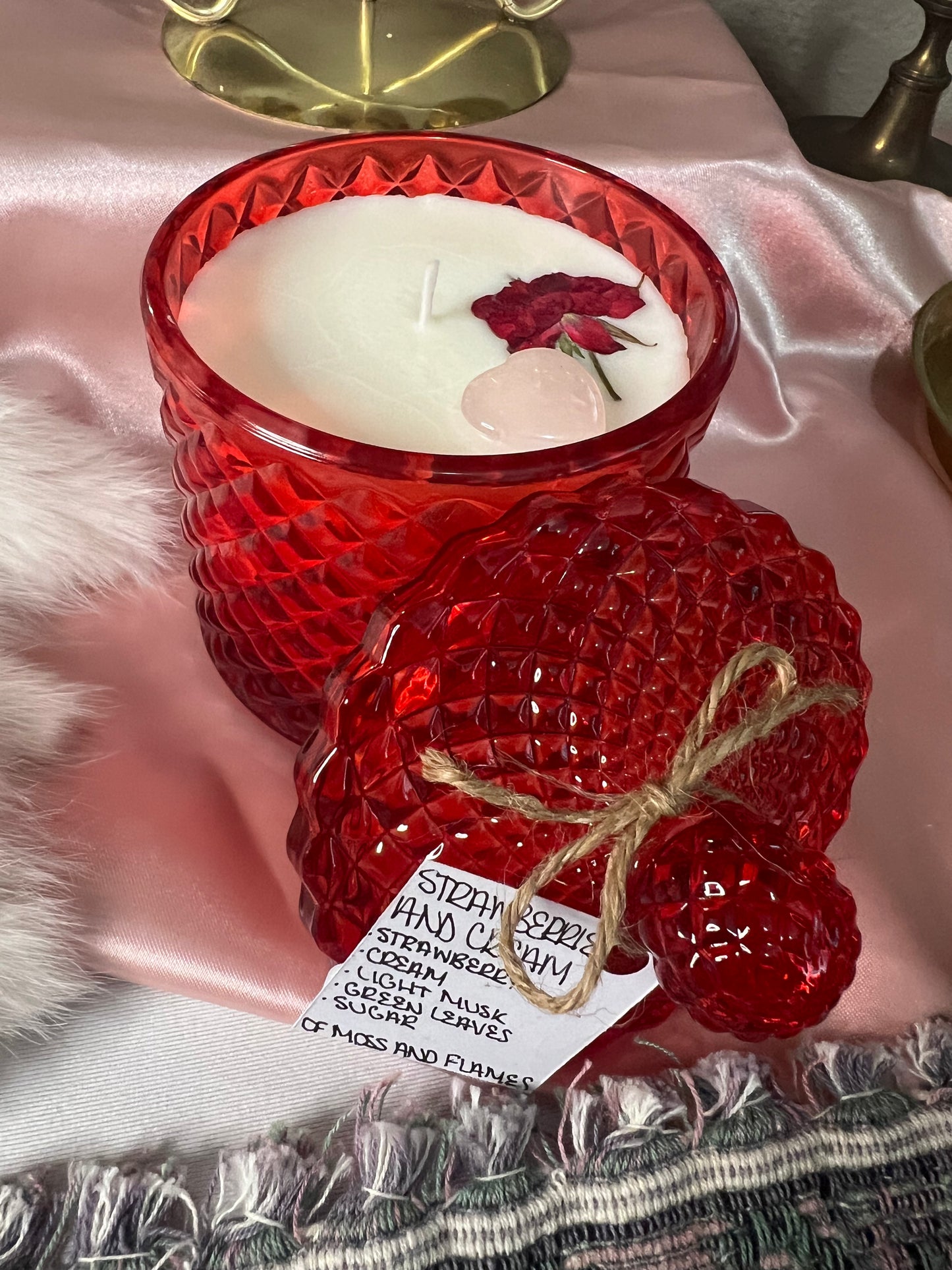 strawberries and cream candle