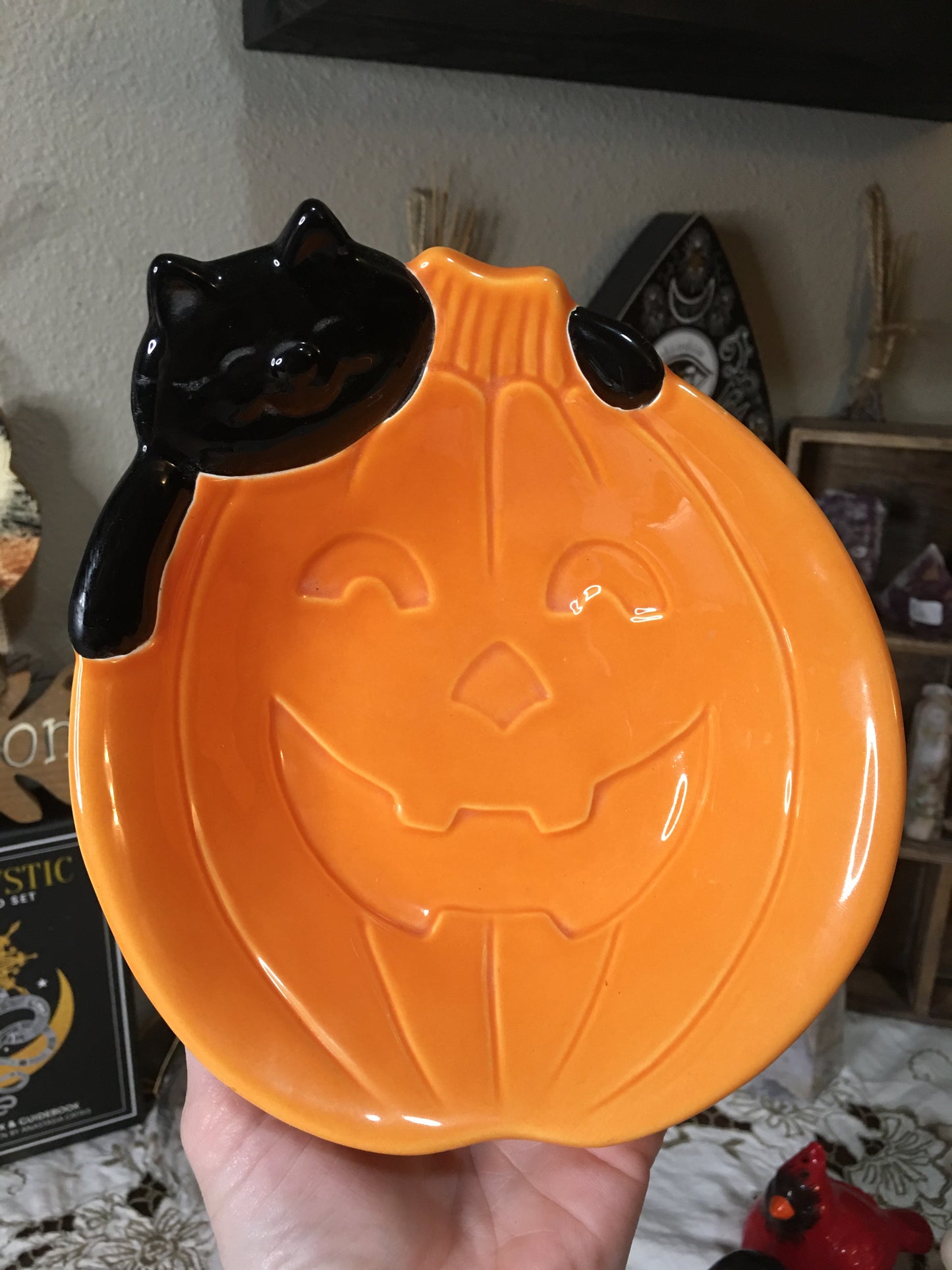 halloween cat dish