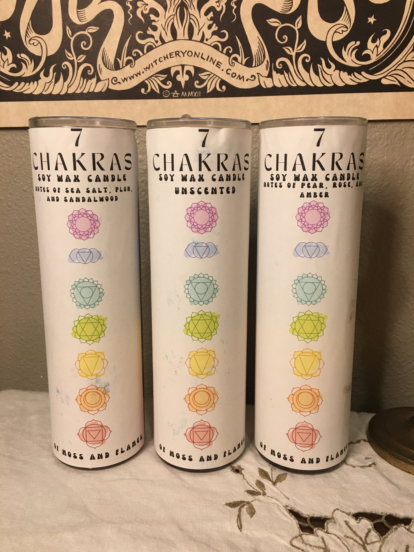 chakra seven-day candles