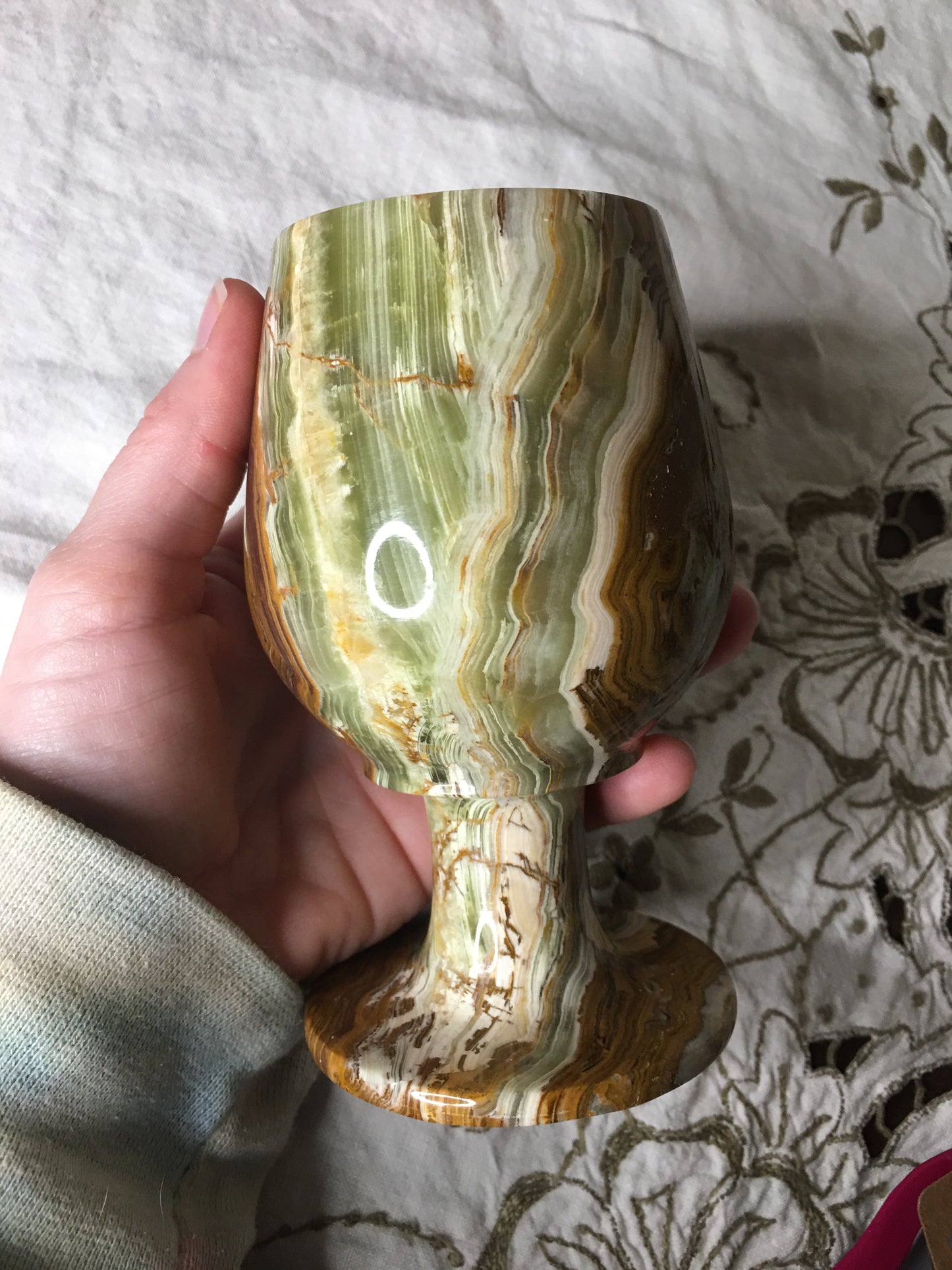 green onyx goblet