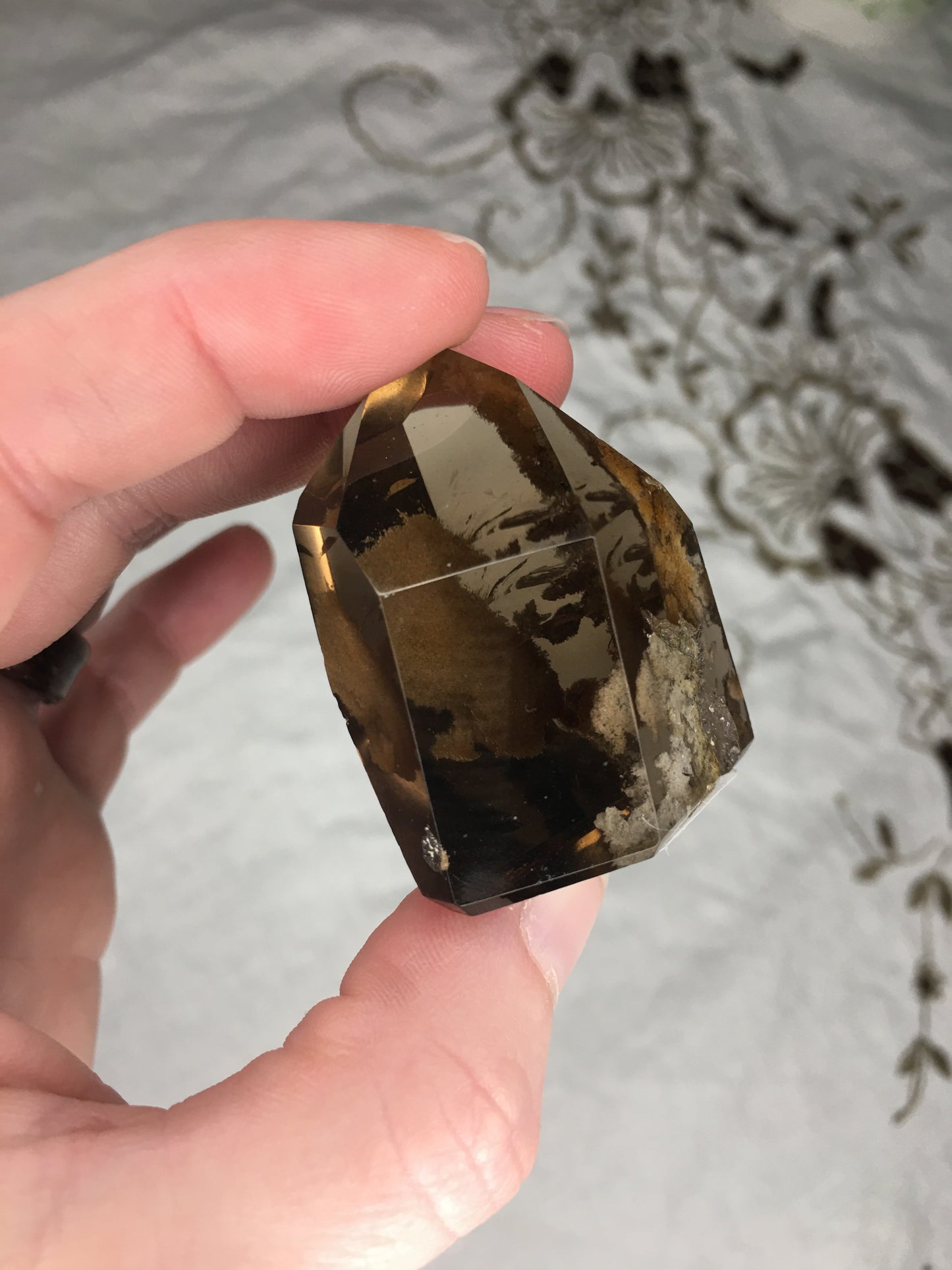 smoky garden quartz point