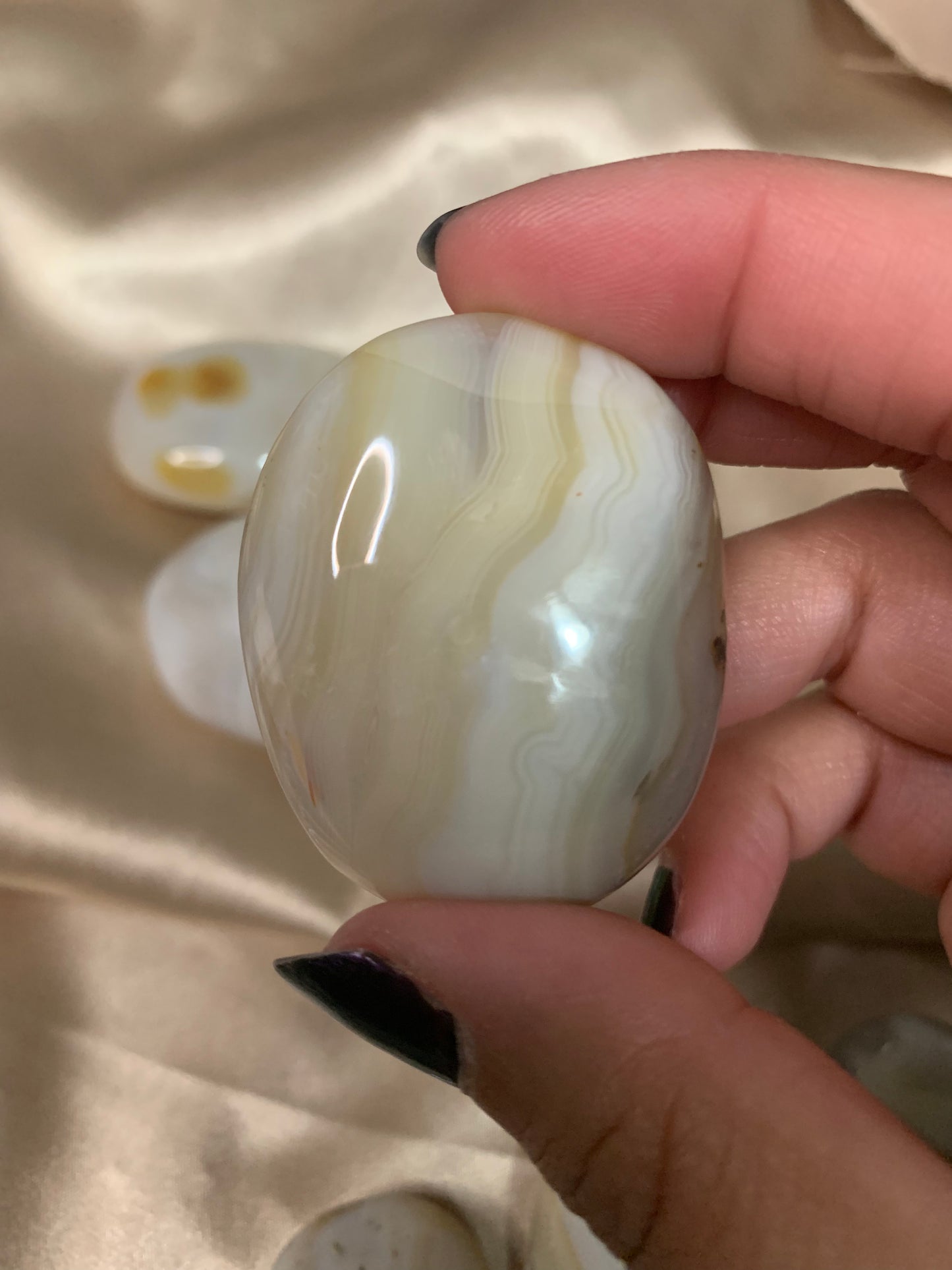 small banded agate palmstones