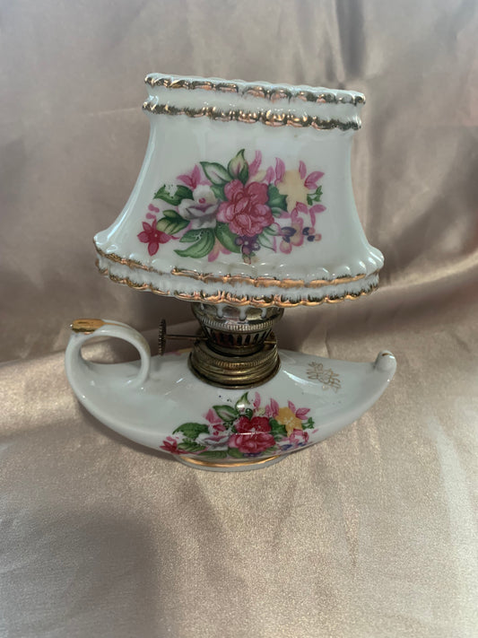 floral oil lamp