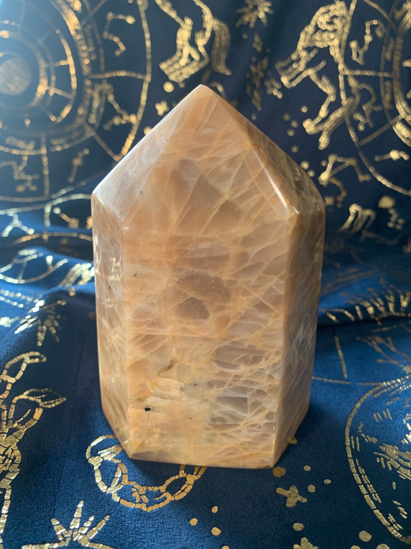 chunky peach moonstone tower