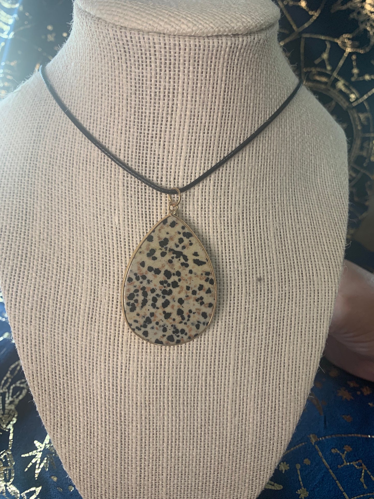 dalmation jasper pendant