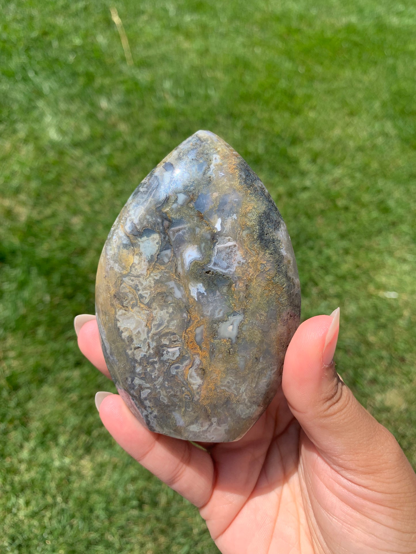 moss agate flame